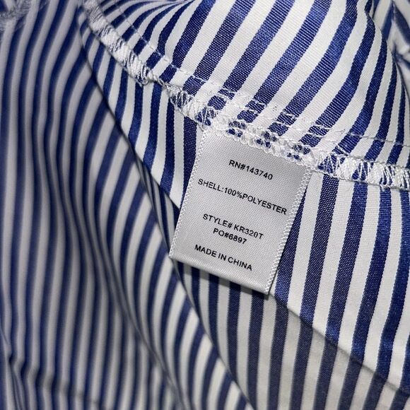 English Factor Girls Kids stripe Blue and White High-low Top/Blouse(Size 13/14) - Picture 4 of 5